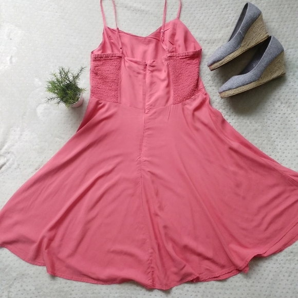 Old Navy Coral Fit & Flare Cami Dress size L - Picture 4 of 9